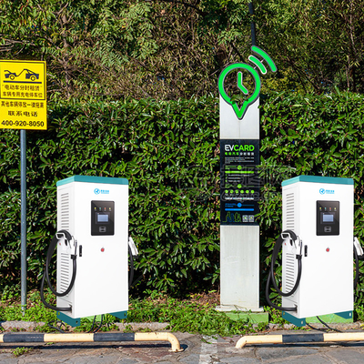 Snelle DC 60kw EV-oplader met LCD-scherm Dubbel laadpistool