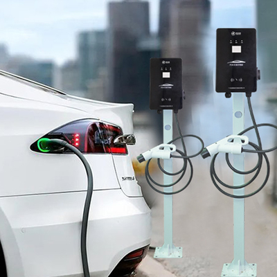 Wandgemonteerde AC EV-oplader 32A Type 2 draagbare Evse met LCD-scherm